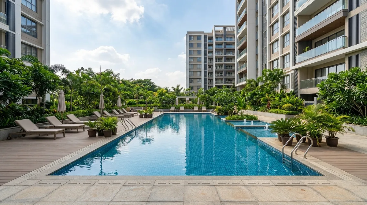 Rooftop swimming pool at the Black Swan Club, Nikoo Homes 8
